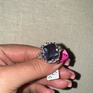 S925 purple CZ Ring